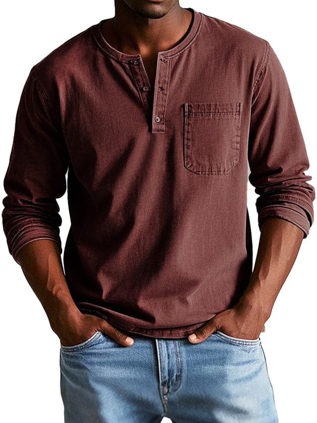 Federico™ | Camiseta Henley Vintage