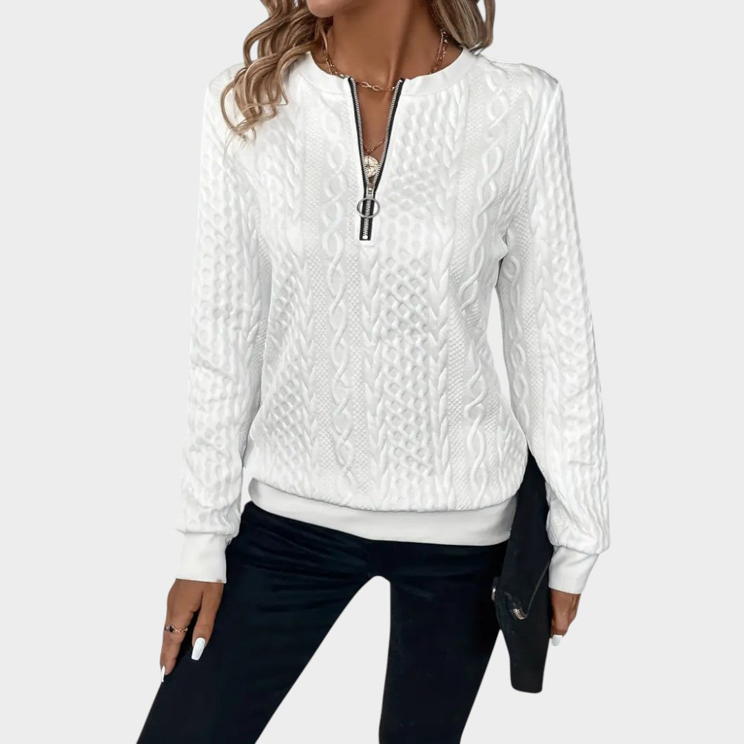 Zoe™ | Jersey de Punto con Cremallera Suave