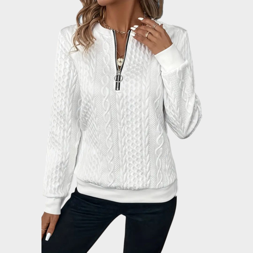 Zoe™ | Jersey de Punto con Cremallera Suave