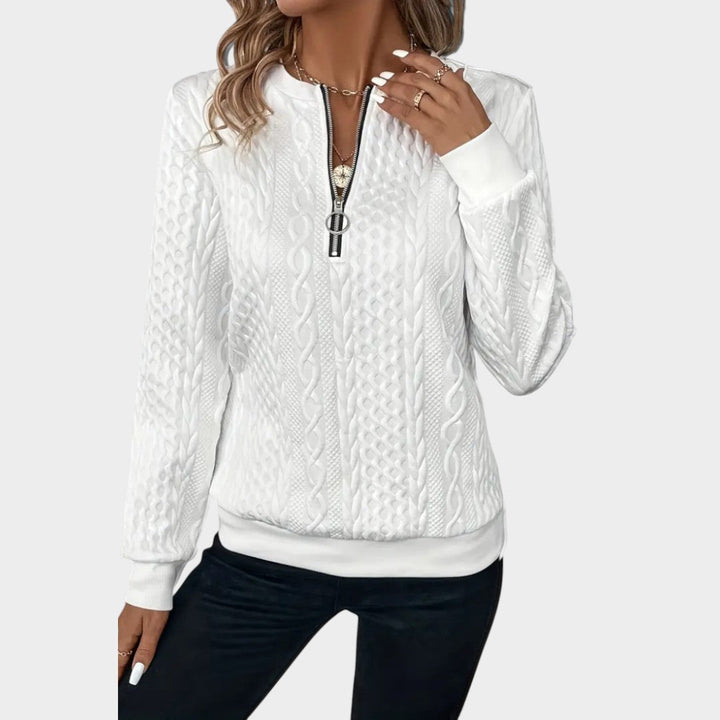 Zoe™ | Jersey de Punto con Cremallera Suave