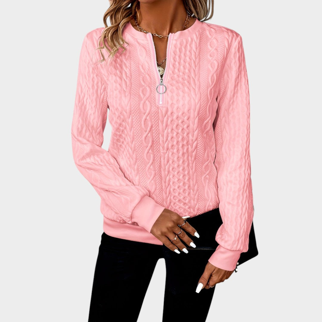 Zoe™ | Jersey de Punto con Cremallera Suave