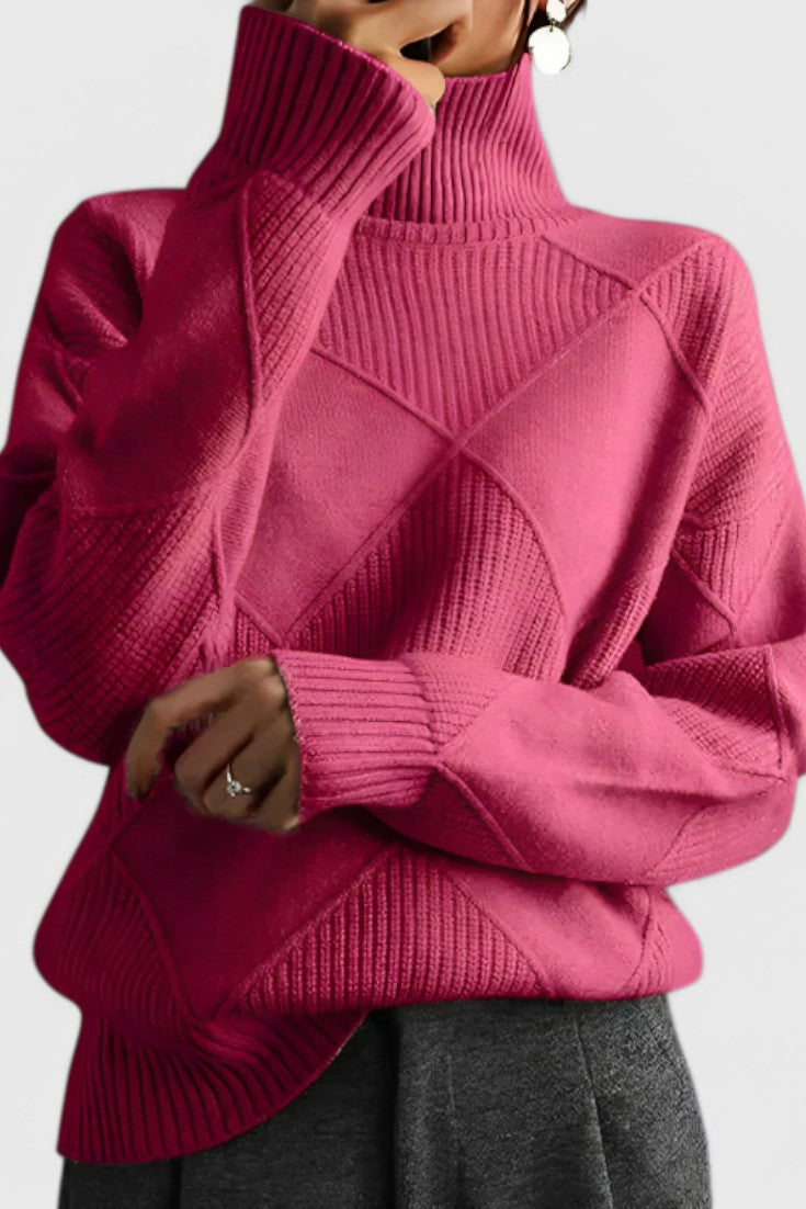 Jazmín | Jersey de Cuello Alto de Cachemira