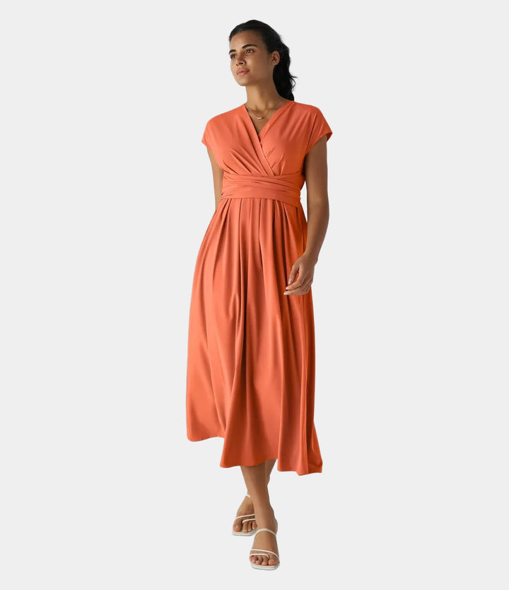 LYNN - Elegante Vestido Cruzado con Cintura Alta 