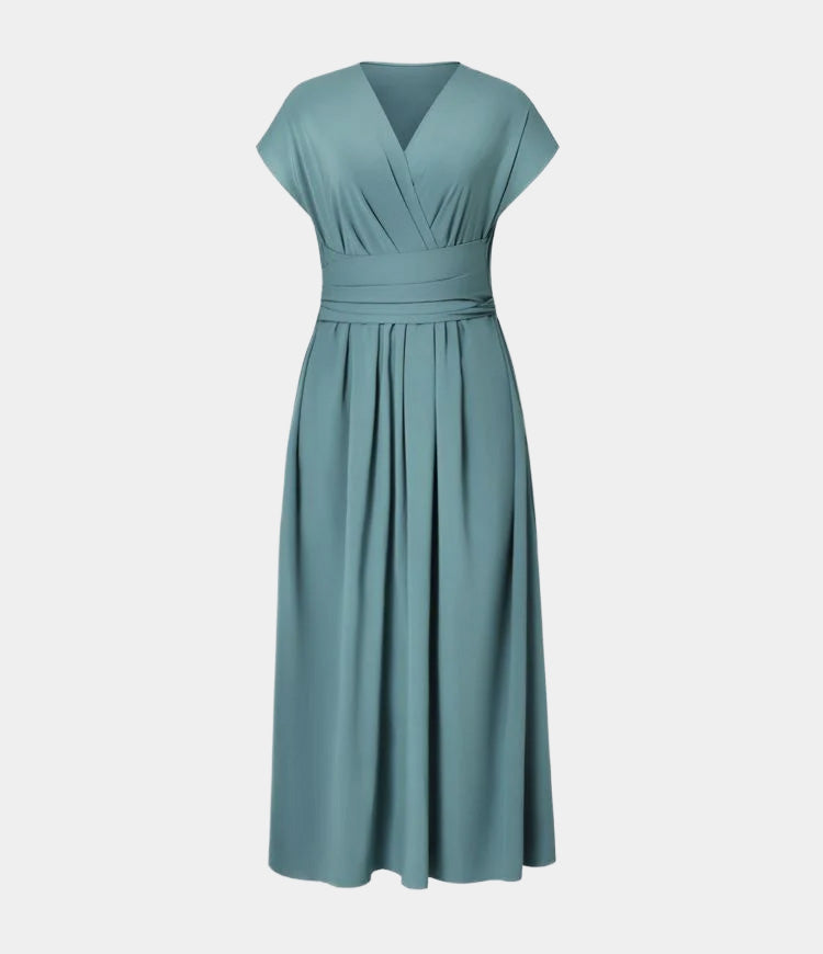 LYNN - Elegante Vestido Cruzado con Cintura Alta 