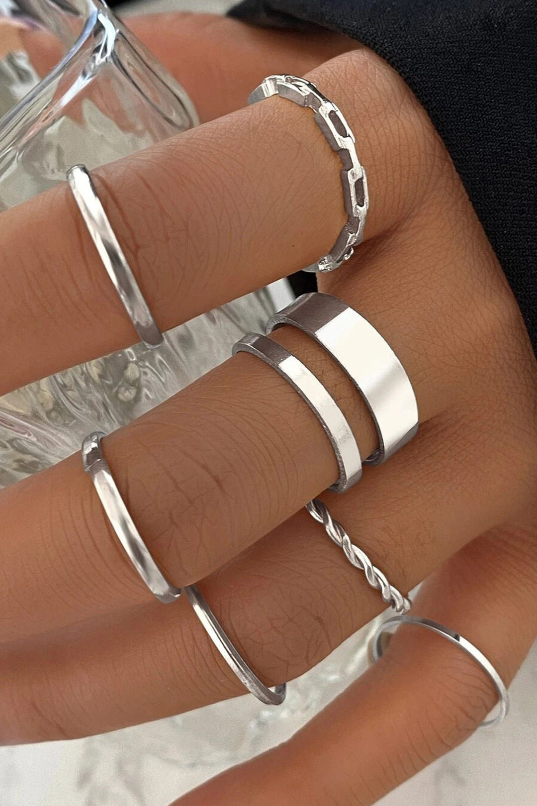 Conjunto de 7 anillos