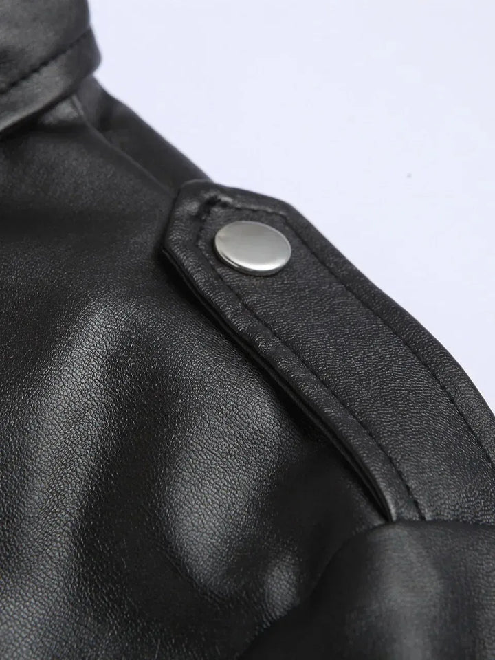 Austin™ | Chaqueta de Cuero Clásica Biker