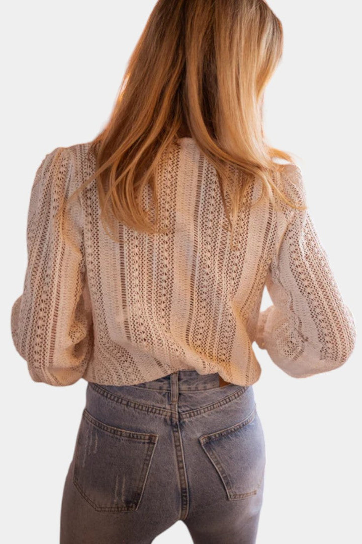 esmeril | Blusa de encaje de crochet