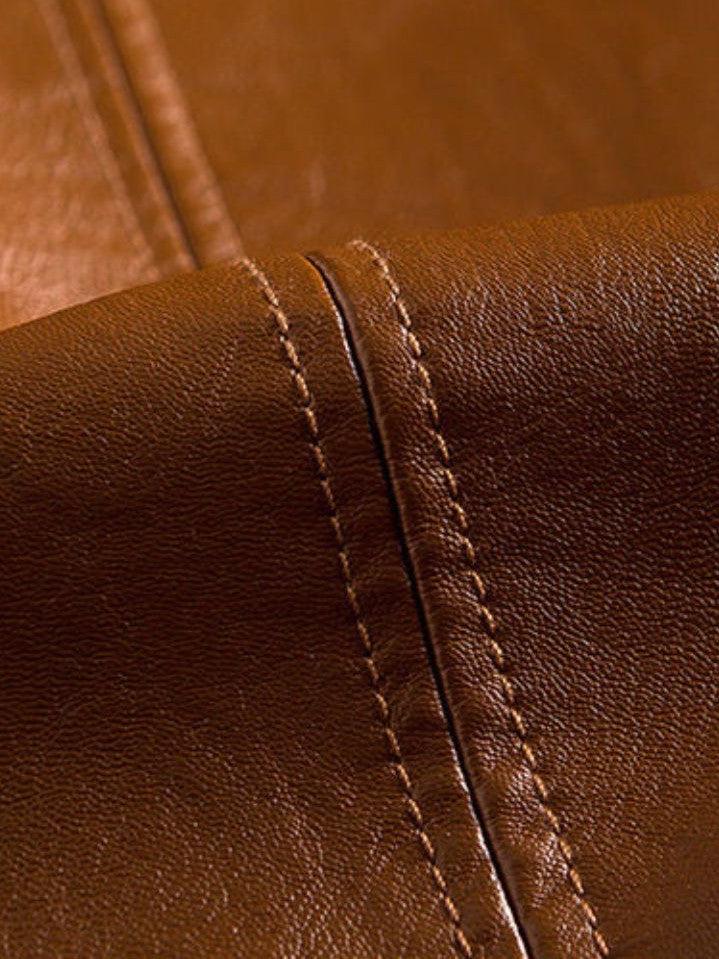 Jonás™ | Chaqueta de cuero color caramelo