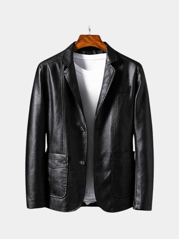 Jonás™ | Chaqueta de cuero color caramelo