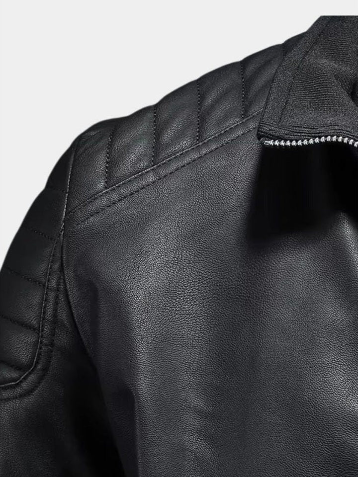 Lucas™ | Chaqueta de Cuero con Cremalleras
