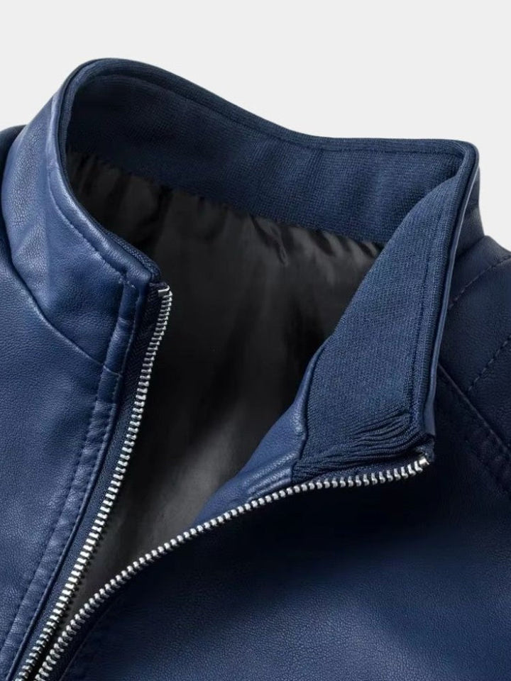 Lucas™ | Chaqueta de Cuero con Cremalleras