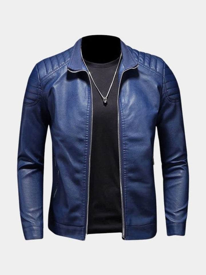 Lucas™ | Chaqueta de Cuero con Cremalleras