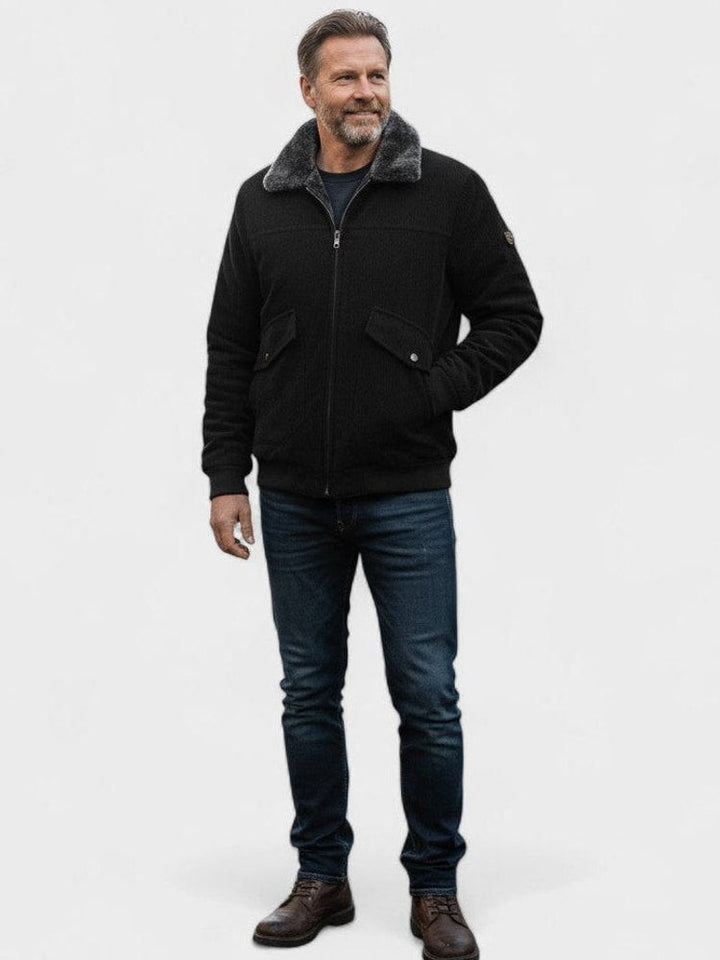 Norberto™ | Chaqueta bomber con cuello de felpa sintética