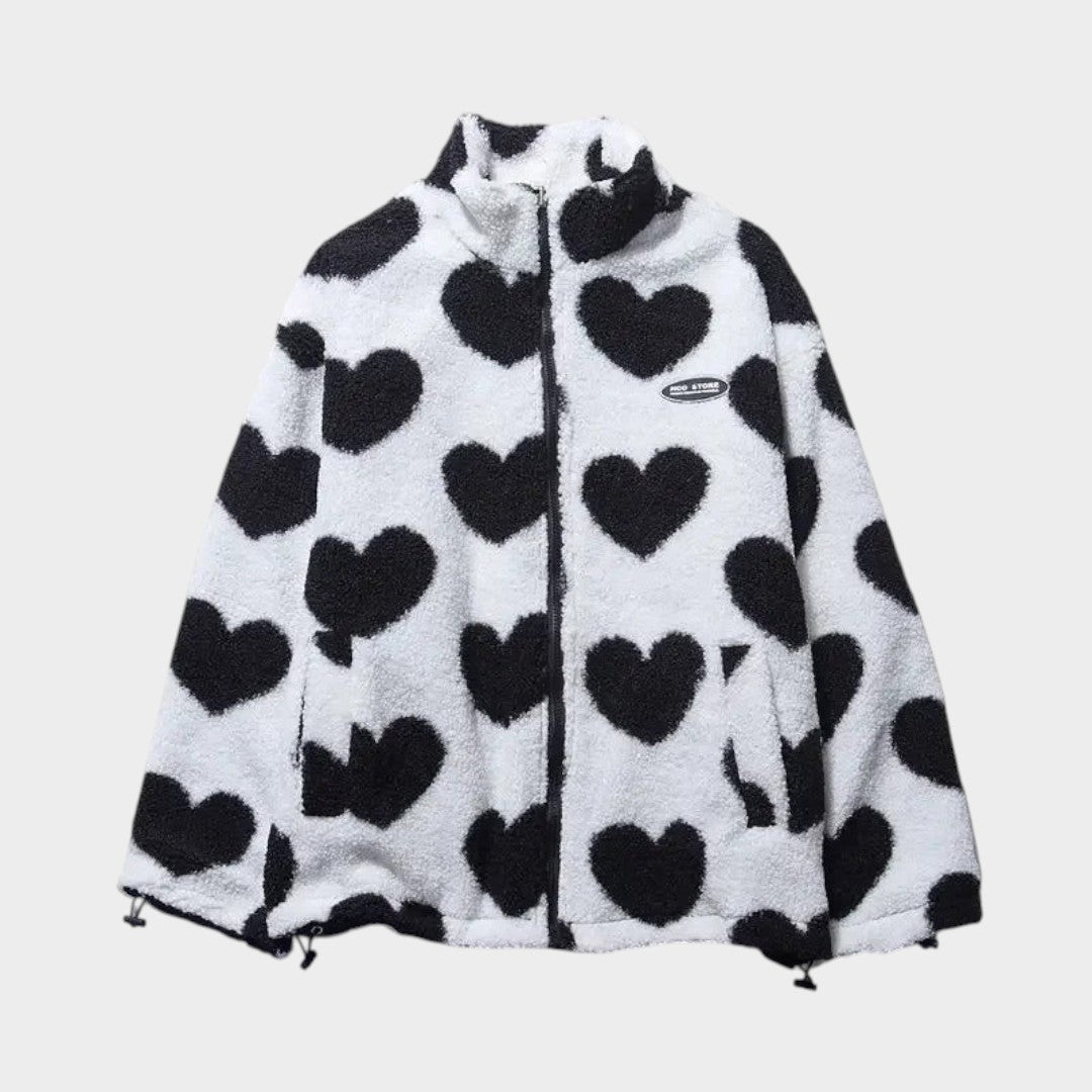 Diana™ | Chaqueta reversible con estampado de corazones y diseño cómodo