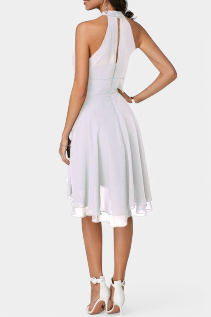 Anouk Vestido de Gasa con Volantes y Silueta Entallada