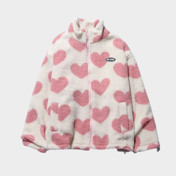 Diana™ | Chaqueta reversible con estampado de corazones y diseño cómodo