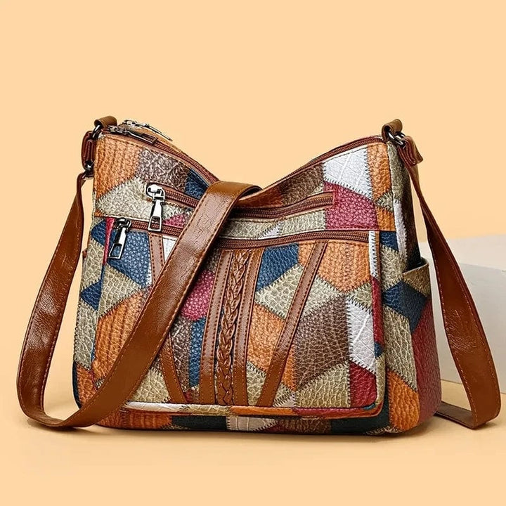 Solara™ | Bolso de mano de cuero con mosaico
