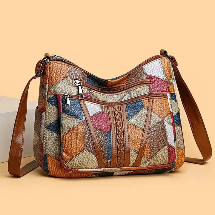 Solara™ | Bolso de mano de cuero con mosaico