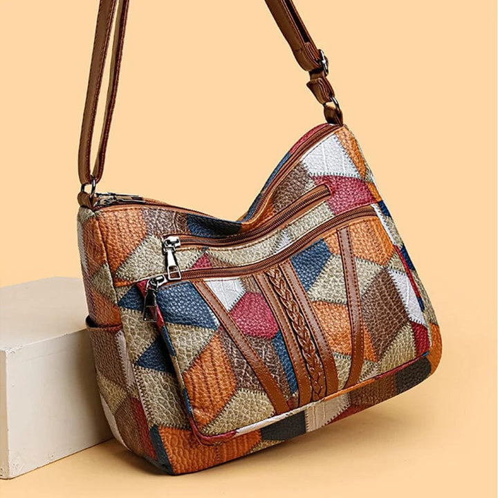 Solara™ | Bolso de mano de cuero con mosaico