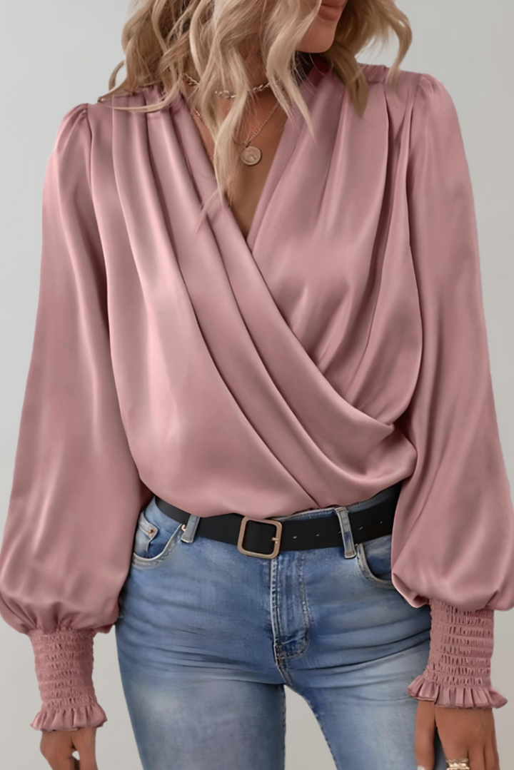 Quinn | Blusa Elegante de Manga Larga con Escote en V