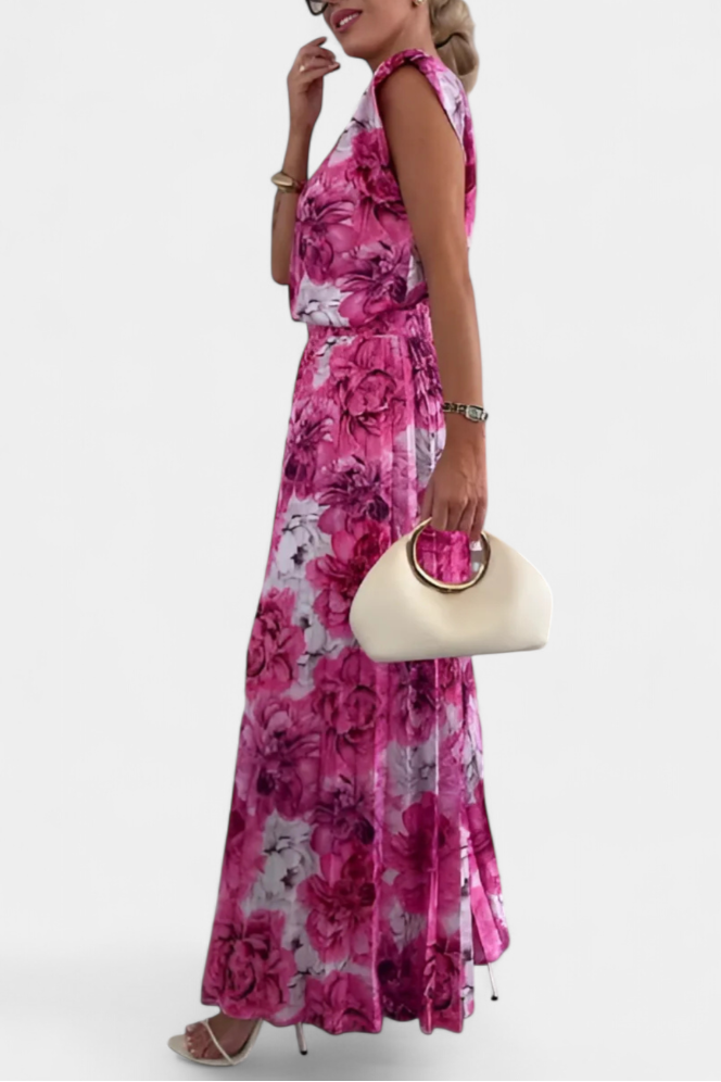 Liora Conjunto de Dos Piezas con Top Estructurado y Pantalón Plisado