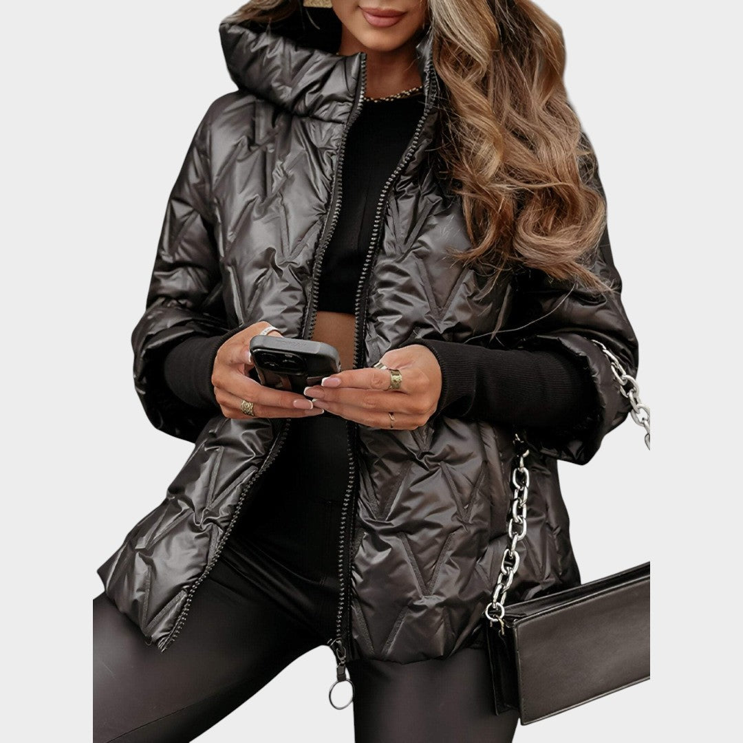 Cristina™ | Chaqueta con capucha estilo patchwork