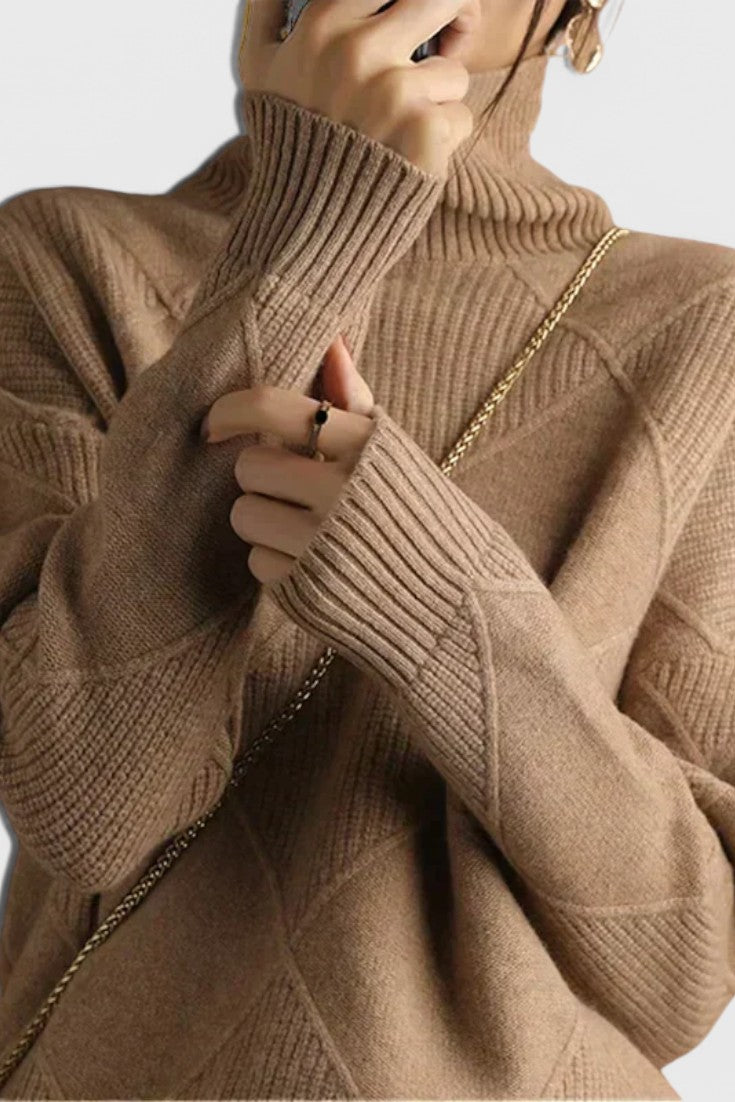 Jazmín | Jersey de Cuello Alto de Cachemira