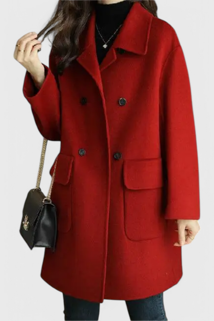 Camila | Abrigo de Lana Clásico de Doble Botonadura