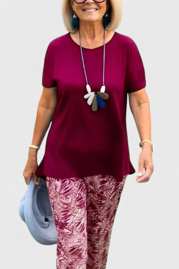 Candelaria Conjunto Elegante de Dos Piezas con Corte Estructurado