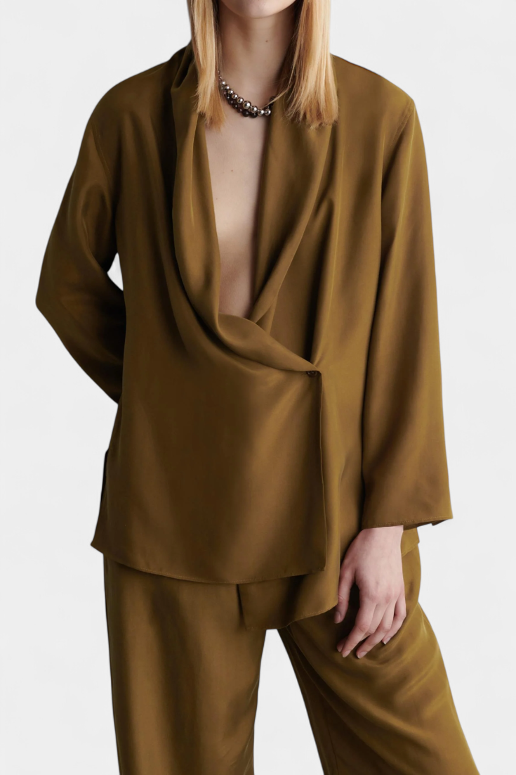 Sue Conjunto de Blazer con Solapa y Pantalones a Juego