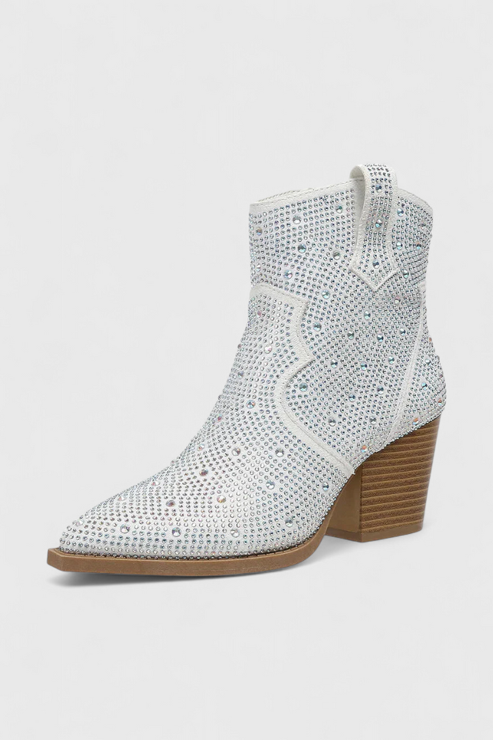 Berenice Botas Elegantes con Patchwork y Cremallera Lateral