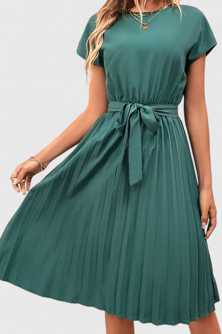 Luxie Vestido Midi Elegante de Tejido Ligero y Corte Fluido