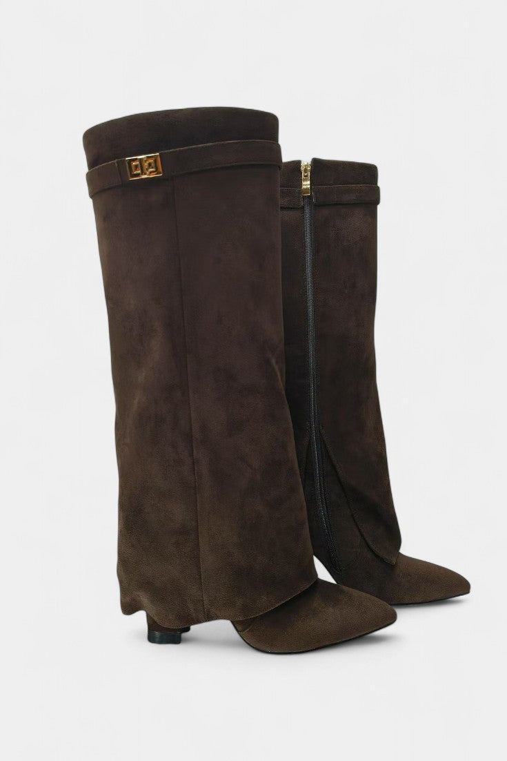 Raya Botas hasta la Rodilla con Tacón Bloque