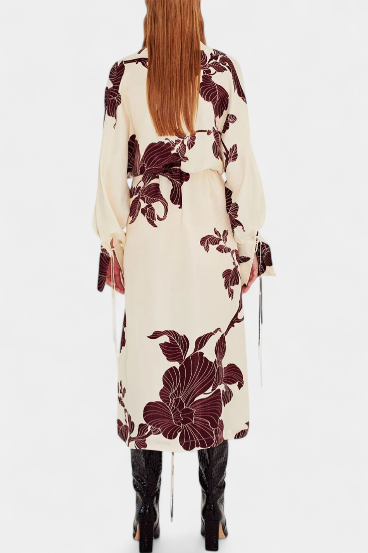 Claribel Vestido Kimono con Estampado Origami