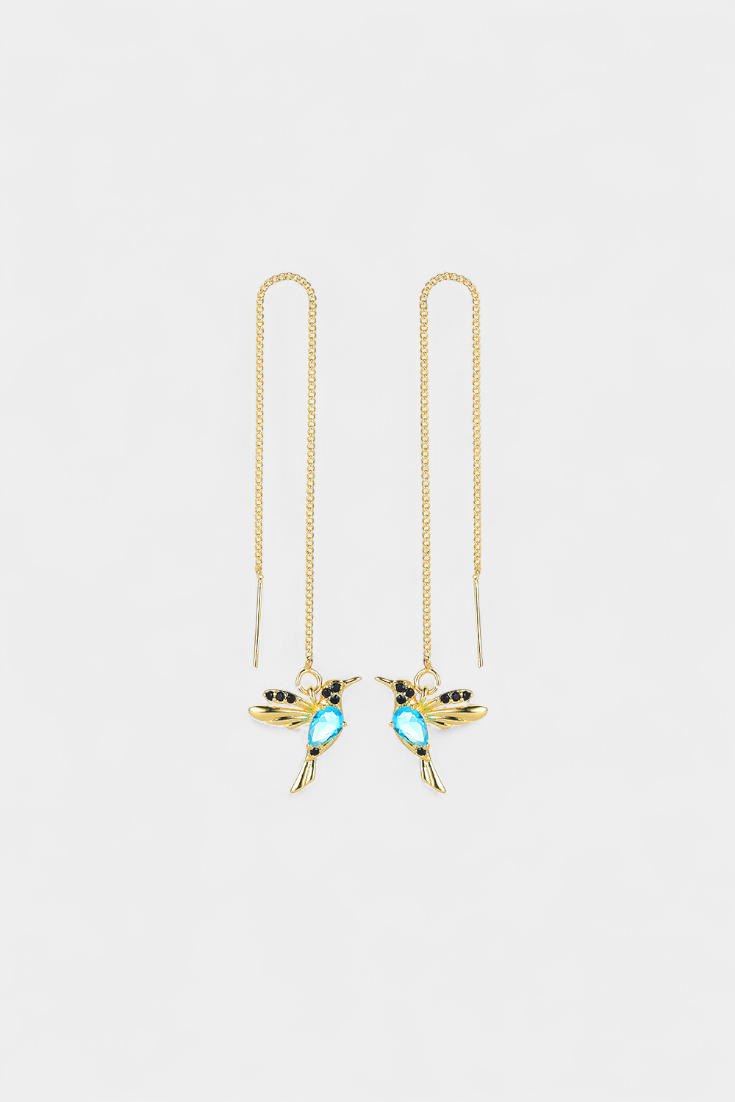 Pendientes de Pájaro de Circonio Mixto