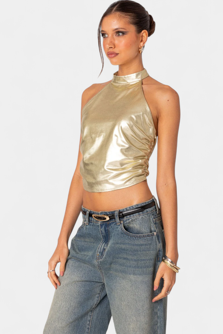 Ana | Top Halter Metálico Karter