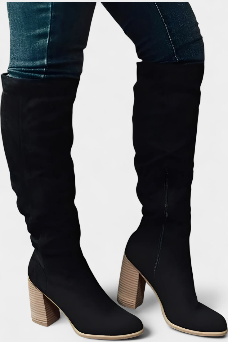 Calliope Botas de Tacón Grueso hasta la Rodilla