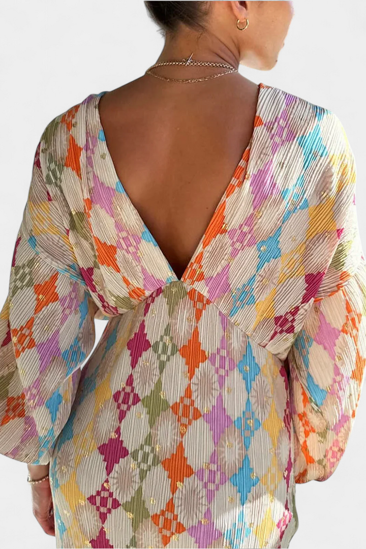 Shanice Vestido Maxi con Estampado Geométrico