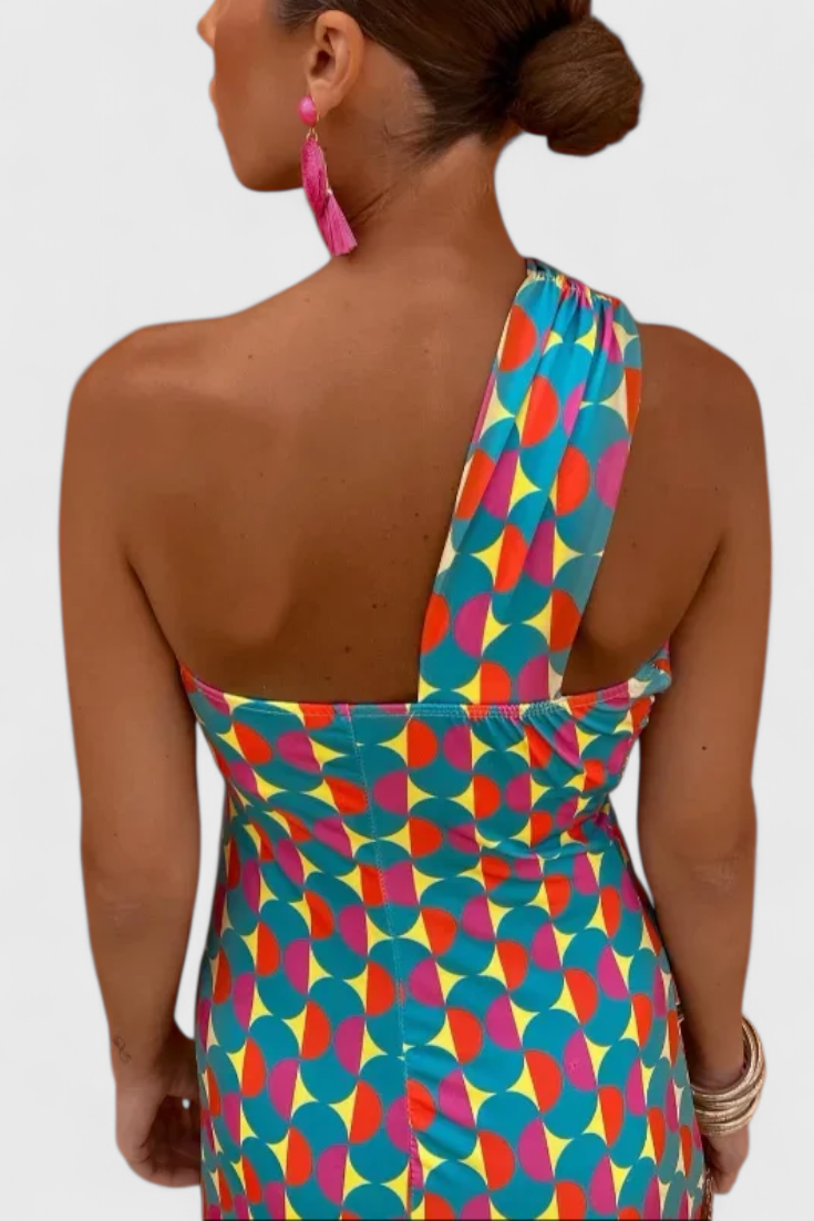 Julissa Vestido Maxi de Noche con Hombros Inclinados