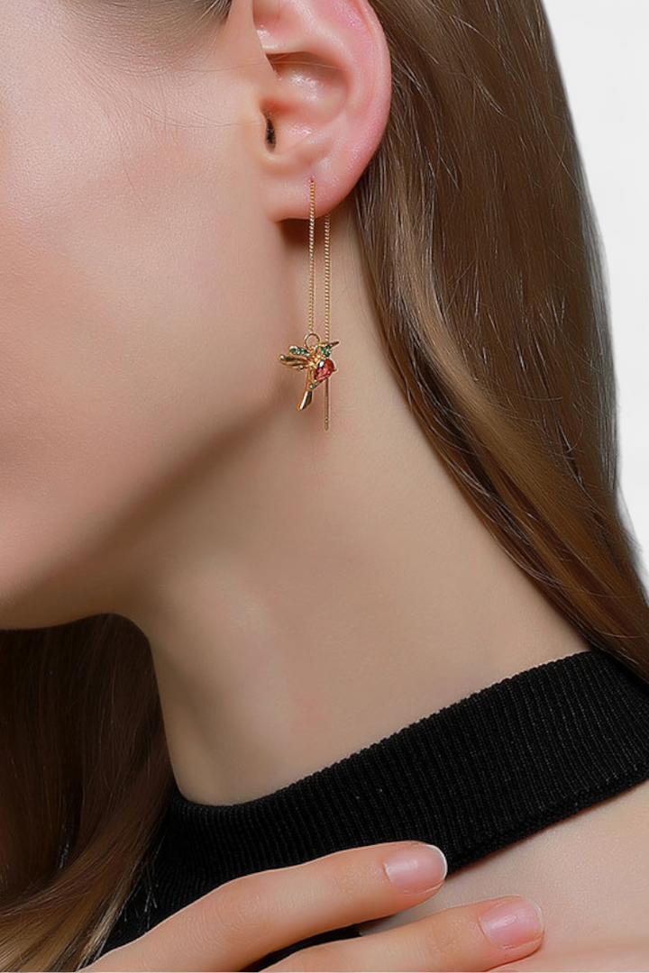 Pendientes de Pájaro de Circonio Mixto