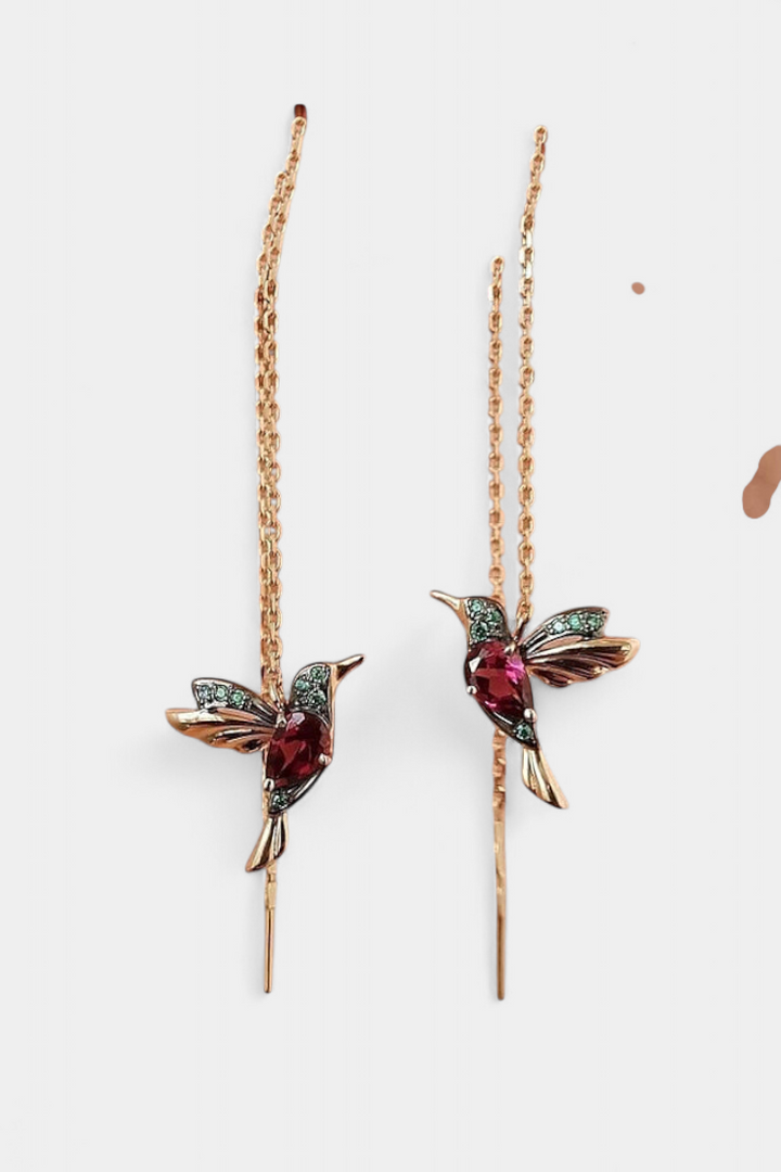 Pendientes de Pájaro de Circonio Mixto