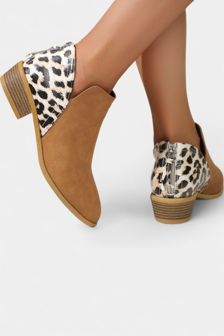 Janicee Botas Ortopédicas con Estampado de Leopardo