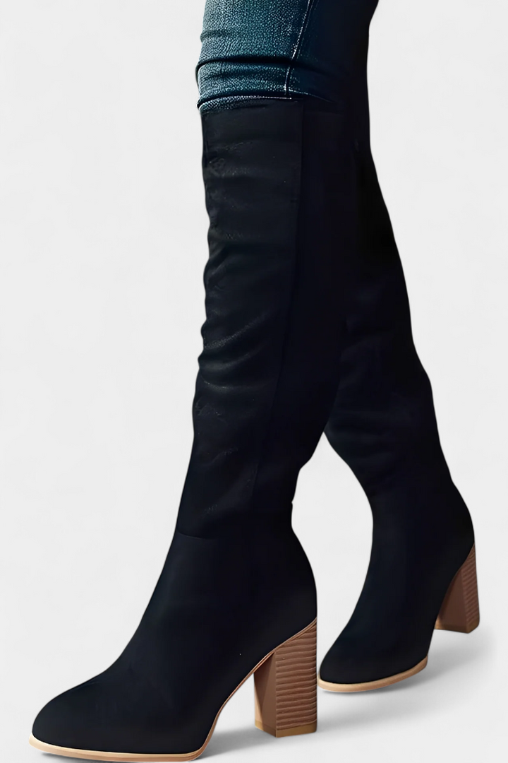 Calliope Botas de Tacón Grueso hasta la Rodilla