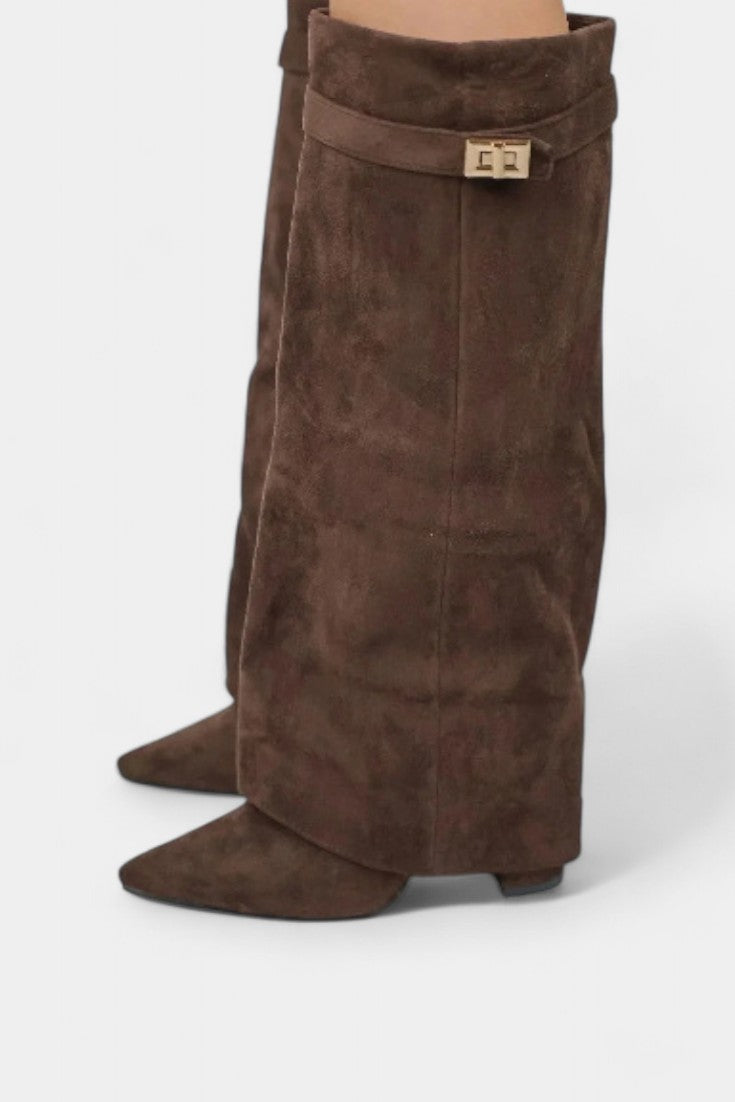 Raya Botas hasta la Rodilla con Tacón Bloque