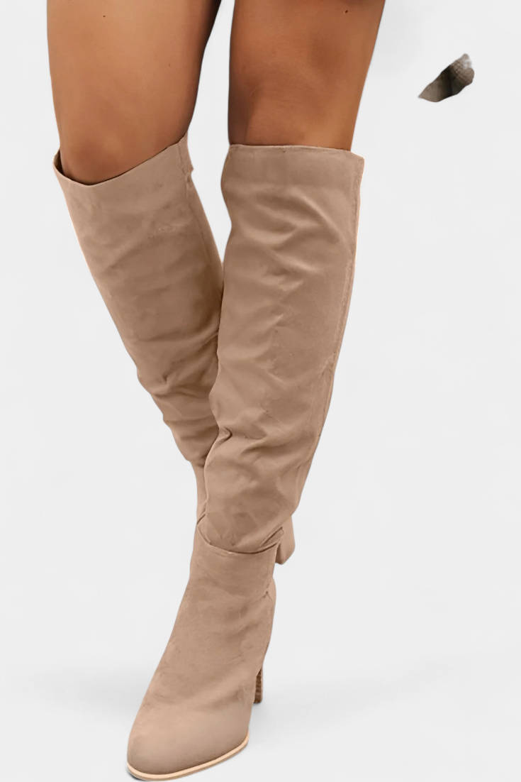 Calliope Botas de Tacón Grueso hasta la Rodilla