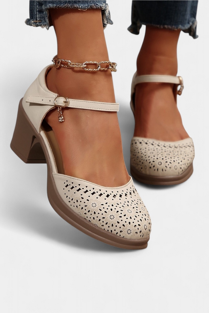 Cirila Botines de Mujer de Cuero Sintético con Hebilla Decorativa