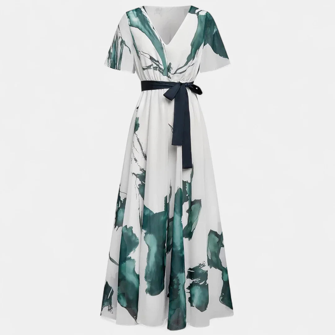 Nayla™ | Vestido Largo Acuarela de Ensueño 