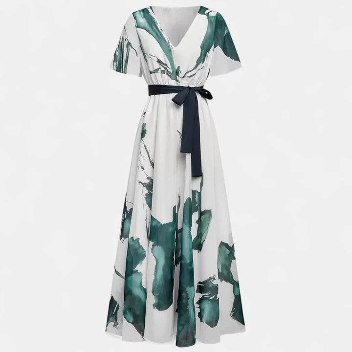 Nayla™ | Vestido Largo Acuarela de Ensueño 