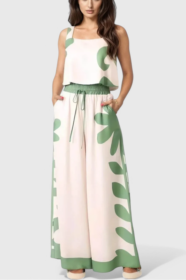 Serafina Conjunto Sin Mangas Floral Boho