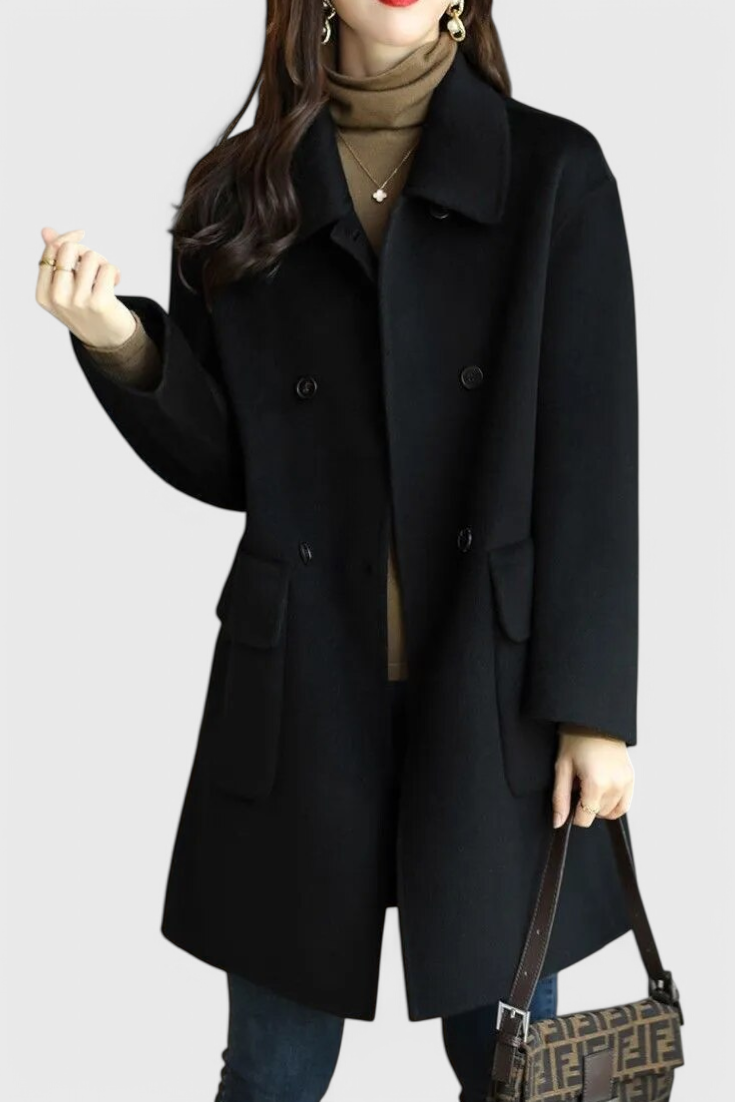 Camila | Abrigo de Lana Clásico de Doble Botonadura